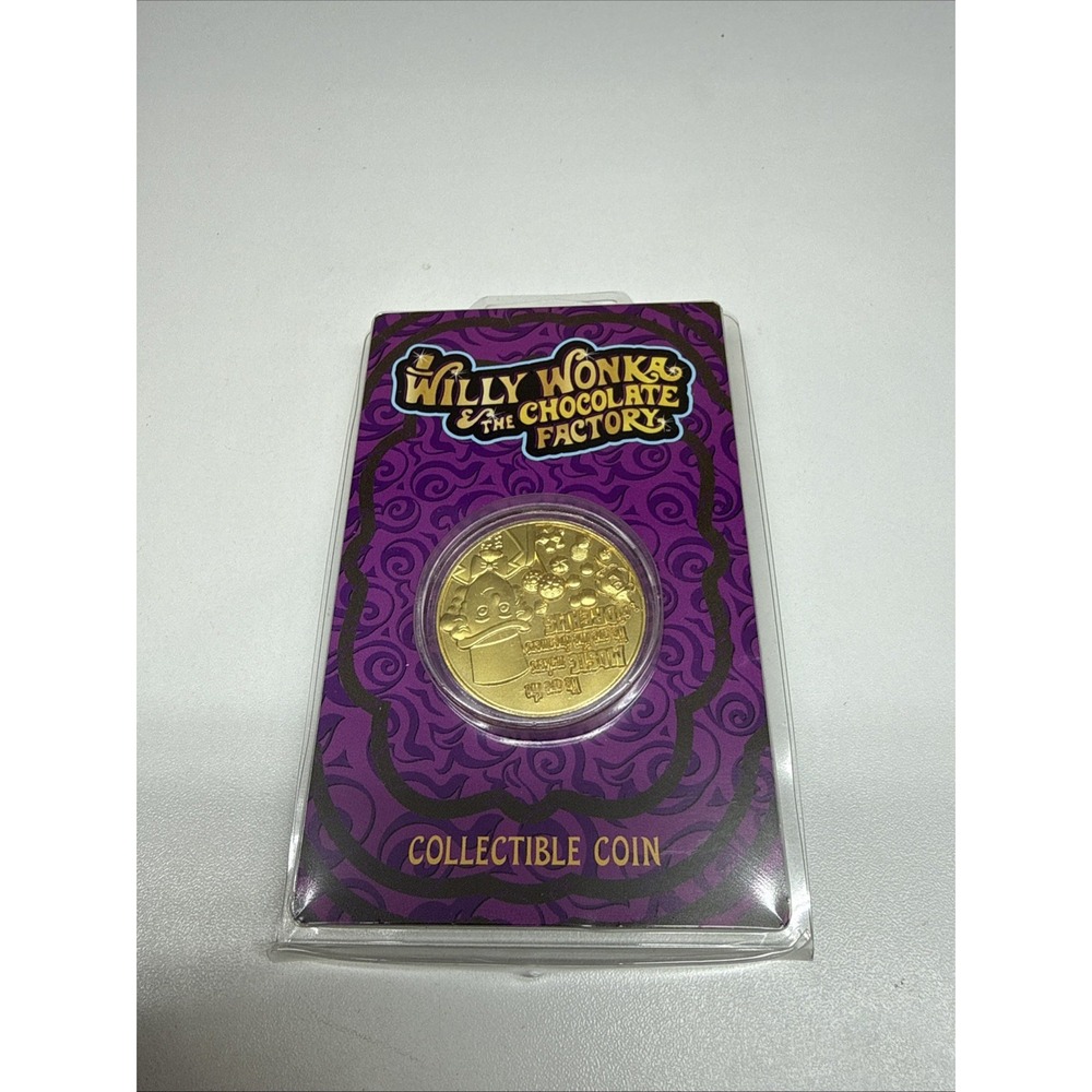 Willy Wonka Chocolate Factory Gold Coin Official Limited Edition Collectible